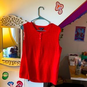 Womens Red Button Tank
